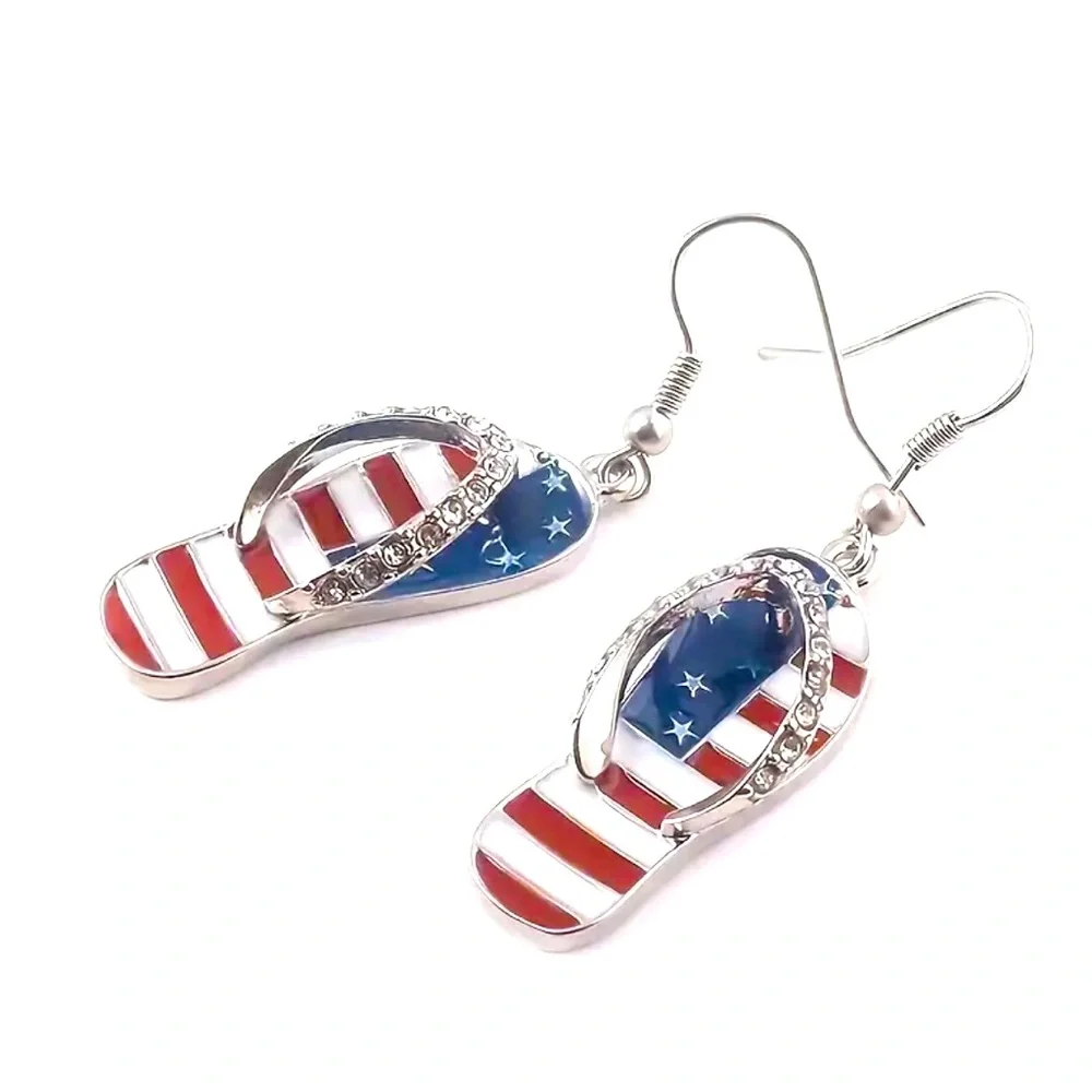 Patriotic Sandal Earrings-NEW